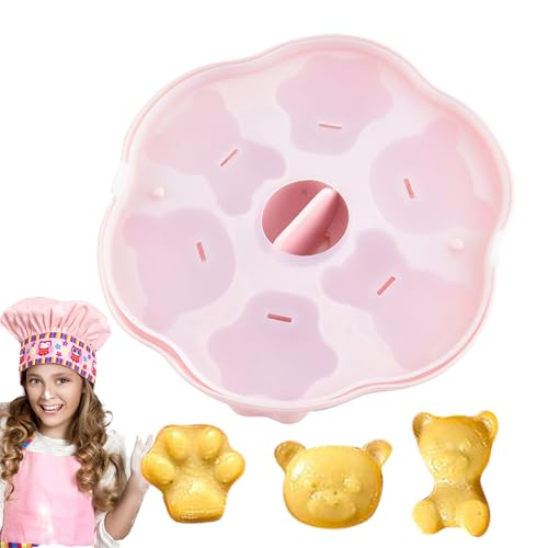 Molde de silicona de oso, 6 cavidades de chocolate, moldes de silicona reutilizables para dulces, decoración de pasteles, fondant, galletas, arcilla, resina epoxi