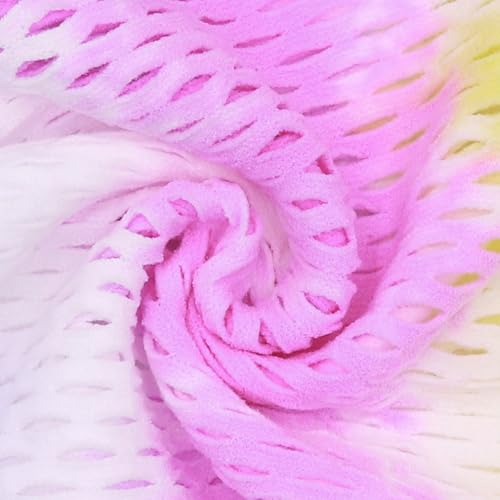 Traje de baño translúcido con rayas arcoíris y efecto Tie Dye 4