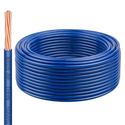 Image of 10 AWG THHN Stranded Bare Copper Wire 100FT Grounding Wire, Electrical Wire, 600V Rated Building Wire, Ideal for Panel Wiring, Grounding, Lighting Circuits, Control Systems