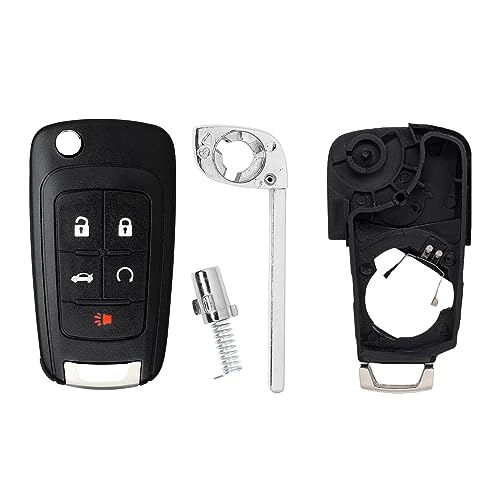Coque de clé à rabat 5 boutons compatible avec Camaro Cruze et Malibu