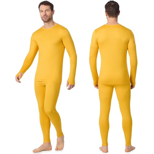Image of Cuddl Duds Lightweight 2 Piece Active Base Layer Matching Sets for Men | Everyday Activewear, Long Sleeve Top & Leggings, Gym Workout & Fitness Clothes, Breathable Moisture Wicking Lounge Set