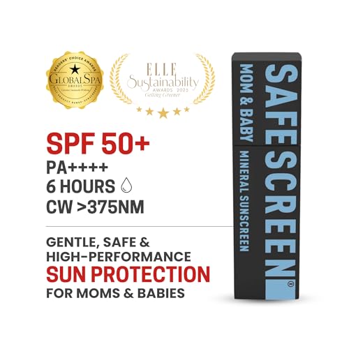 Image of CHOSEN SAFESCREEN Mom & Baby Mineral Sunscreen SPF50+ PA++++ | Pregnancy & Baby Safe (6+Months), Gentle, Broad Spectrum 40ML
