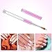 Ombre Nail Brush, Nail Painting Art Brushes with Rhinestone Handle Nail Design Brush for Nails Extension Manicure Cleaning Gradient Gel Polish