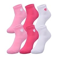 GAP Girls' Go Valentine's Shortie Crew Socks, 6-Pack Kids Socks, Soft & Comfortable