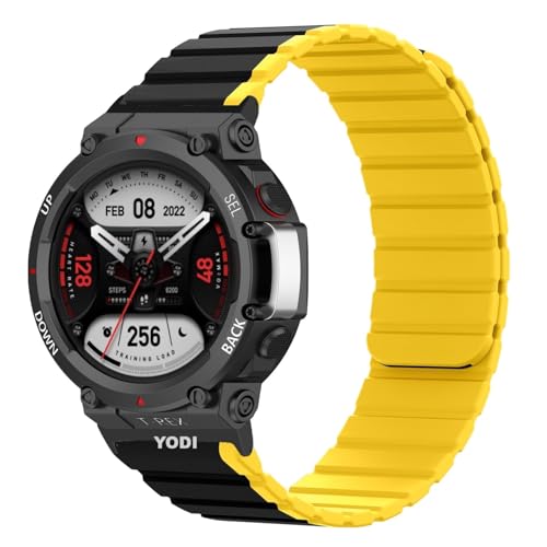 Image of YODI Strap Band Compatible with Amazfit T-Rex 2 Smartwatch Only Soft Silicone | Nylon | Chain | Leather Watch Straps with Installation Adjuster Tool For Amazfit TRex 2