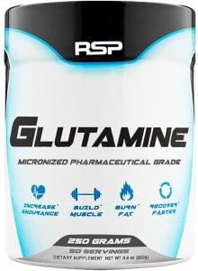 RSP Nutrition Glutamine, Pure Micronized Glutamine Powder for Recovery - 250 grams
