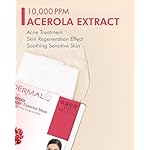 DERMAL Acerola Collagen Essence Facial Mask Sheet 23g Pack of 10 - Skin Clearing, Reduces Blemishes, Elasticity Care, Daily Skin Treatment Solution Sheet Mask - Image 3