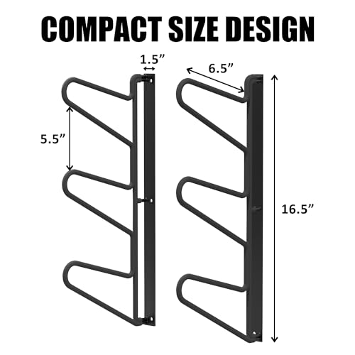 UNITEDPOWER Ski Storage Rack, Wall Mounted Snowboard Organizer Shelf, Wall Display Hanger Holds Up 3 Pairs of Skis and Poles, Garage, Home, Shed