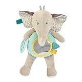 grosse peluche elephant bebe STIMULE LA MOTRICITÉ FINE: Grandes oreilles souples, trompe moelleuse et nouettes faciles à attraper invitent bébé à saisir, tirer et manipuler. Ce doudou éléphant bébé favorise des gestes simples essentiels au développement.