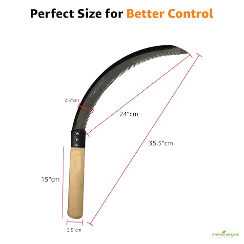 Image of Anandi Green's Metal Agriculture Garden Spectacular Heavy Duty Gardening Suckle with Wooden Handle