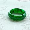 BXSMNH Natural Green Xinjiang Hetian Jade Ring Chinese Jade Amulet Fashion Charm Jewelry Hand Carved Crafts Ladies Men Gifts #2