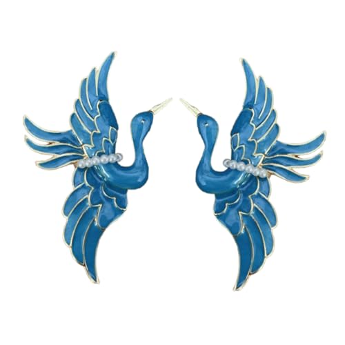 Broche émail de couronnée Healvian au style chinois vintage unique