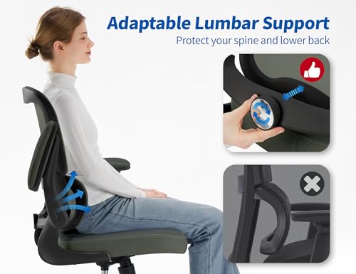 Image of TRALT Ergonomic Office Chair Desk Chair with Adjustable Lumbar Support