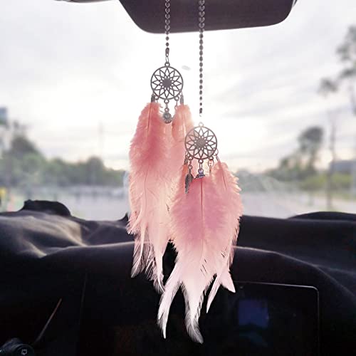 Acessórios para carro de apanhador de sonhos – Pingente de balanço para pendurar, enfeite de espelho