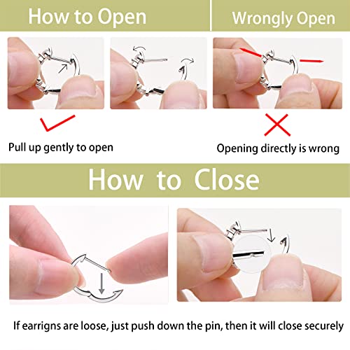 Sterling Silver Dangle Earrings for Women, 5A Cubic Zirconia Hoop Birdal Wedding Earrings Jewelry Gifts for Her Birthday Christmas3