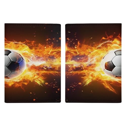 Porte-passeport football en cuir synthétique premium et fin pour ranger vos documents