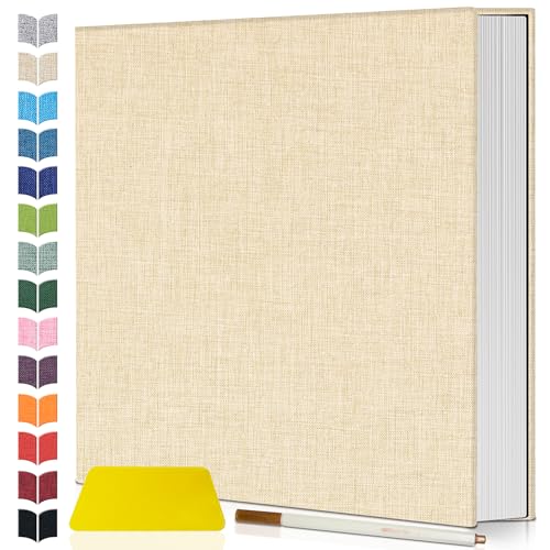Image of Artfeel Photo Album Self Adhesive Scrapbook,60 Pages Large Photo Book for 4x6,5x7,8x10 Pictures,DIY Album for Baby Wedding Family Travel Birthday,with Metallic Pen and Scraper
