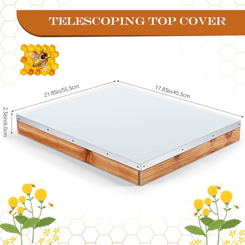 Colingmill 3 Pcs Telescoping Bee Hive Cover 10 Frame Bee Hive Metal Cover for Beekeepers the Rain from Getting into the Part by Colingmill - Used condition - Image 2