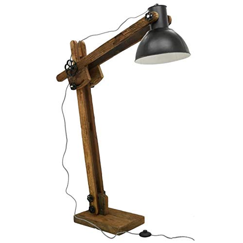 Lampadaire AubryGaspard Bois et Métal | Créez un Coin Lecture Cosy Salon H142cm