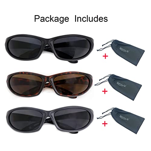 Ysorrisox 3 Pairs Bifocal Reading Reader Sunglasses For Men And Women,Vintage Sports Square Sunglasses With Cheaters Built In 2.5X #TOP4