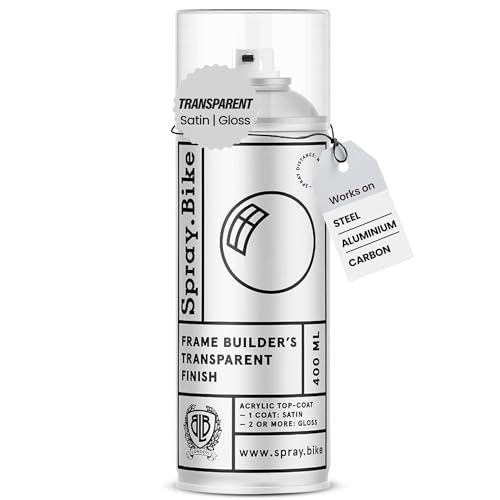 Spray.Bike Frame Builder's Transparent Finish - Clear Gloss | Protective Satin/Gloss Finish Spray for Steel, Aluminum, Carbon | Weatherproof Finishing Coat, 400ml