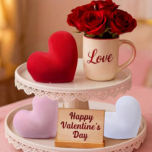 60% Off Thyle Velvet Flocked Heart Decor for Valentine's Day