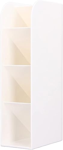 Zerodis Organizador vertical para bolígrafos, organizador de escritorio blanco, soporte para bolígrafos, papelería, multifuncional, bandeja de