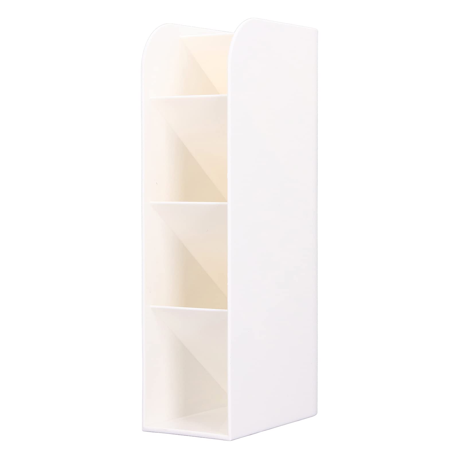 ZerodisVertical Pen Organizer, White Desk Organizer Pen Holder Stationery Multifunctional Marker Pencil Storage Caddy Tray for Office, School, Home & Art Supplies