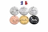 Médaille personnalisée pour chien et chat – Gravure nom & téléphone – Cadeau original pour animaux