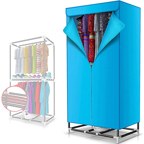 Foldable large capacity Electric Heated Clothes Airer Dryer Rack - Dry 15kg Items Electric Clothes Dryer 1000W Double Layer Laundry Airer - Overheating Protection 2-Tier For Apartm