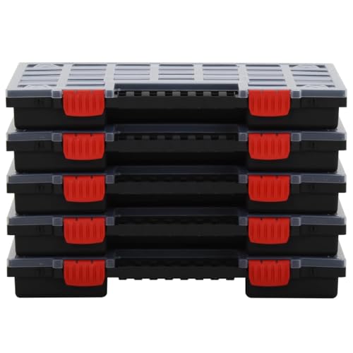 Boîtes d assortiment en polypropylène 5 pcs 40x30x5 cm pour ranger