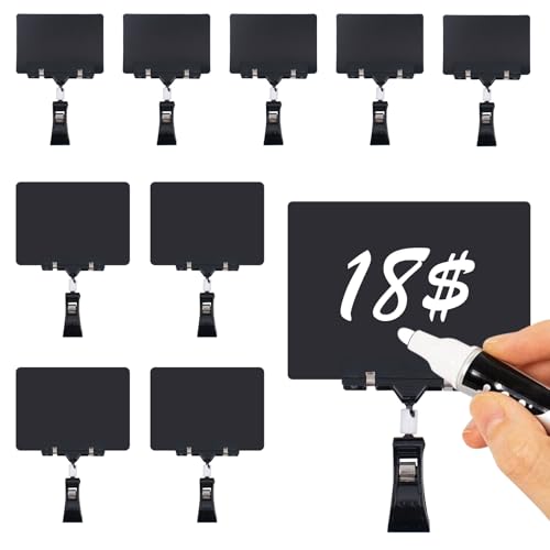 Petit tableau noir double face porte étiquettes pour lisibilité des prix en magasin