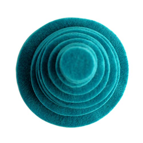 Image of Playfully Ever After Ocean Blue Craft Felt Circles (Mixed Size Pack - 56pc)