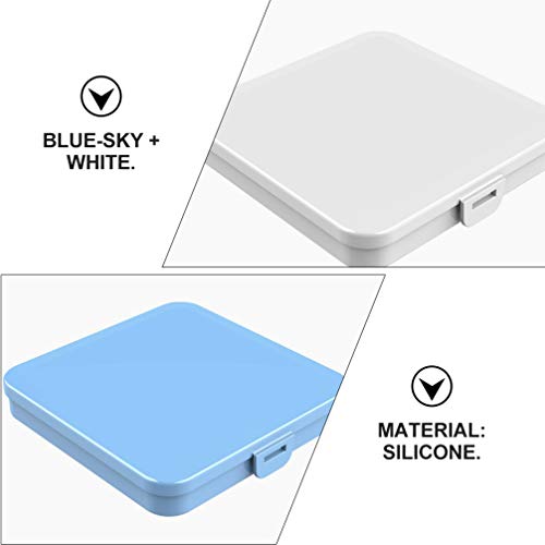 VILLCASE 2 Unidades de Plástico Organizador de Estojo de Armazenamento de Tampa de Boca Reutilizável