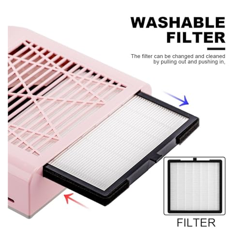 Extractor de polvo para uñas Bianco con potente filtro extraíble 3
