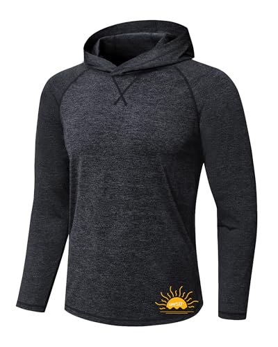 MEETYOO Sweat à Capuche et t-Shirt UV UPF50+ pour Homme – Respirant, aéré et séchage Rapide, idéal pour Le Fitness, la pêche, la randonnée et d'autres...