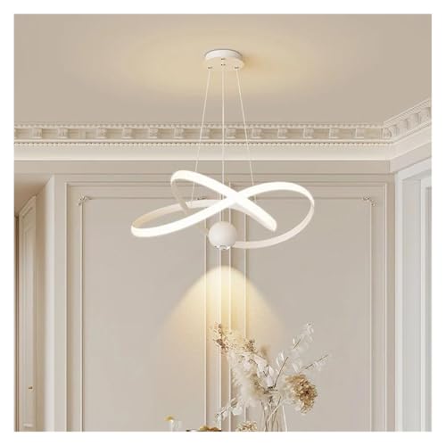 Lampe salon créative nordique noire suspension LED à intensité variable