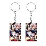 [ビッキガンジ] キーホルダー 十六夜咲夜 東方シリーズ アクリルキーホルダーチェーンリング 金具 キーリング DIY用 手芸用品 耐久性 脱落防止 紛失防止 多用途 プレゼント