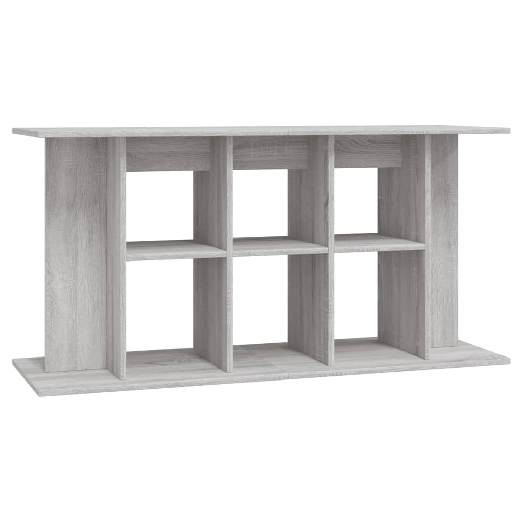 vidaXL Aquarium Stand, Fish Tank Cabinet with 3 Tiers, Fish Tank Stand for Home Living Room, Aquarium Cabinet, Grey Sonoma Engineered Wood