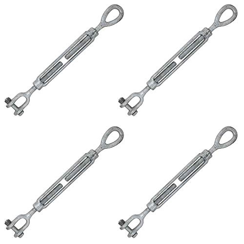 US Cargo Control 1/2 Inch x 6 Inches Galvanized Jaw and Eye Turnbuckles
