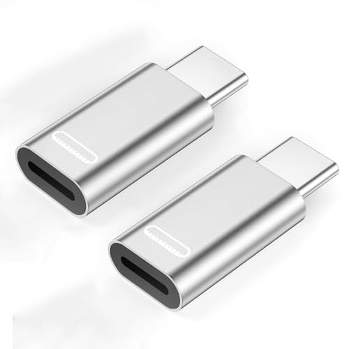 2Pack Lightning to USB C Adapter for iPhone15,PD Fast Charging Compatible with iPhone 15 Series/MacBook/iPad/Samsung and More Type C Devices,Support Data Transmission,Compact & Portable-Dark Grey