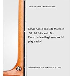 KEPOHK Concert Soprano ukulélé bleu solide acajou Top Kit Instruments à cordes Hawaii Mini guitare avec étui sangle… - Les Beatles, Paul McCartney, John Lennon, RIngo Starr, George Harrison KEPOHK Concert Soprano ukulélé bleu solide acajou Top Kit Instruments à cordes Hawaii Mini guitare avec étui sangle… – Image 2