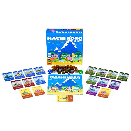 Image of Machi Koro Board Game The Ultimate City-Building Game! Fast-Paced Dice Rolling Strategy Game for Kids and Adults, Ages 8+, 2-4 Players, 30 Minute Playtime, Made by Pandasaurus Games