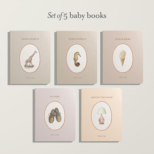Image of Our Little Library Vol. 2: First 100 Words Board Book Box Set, including Ocean Animals, Safari Animals, Food and Drink, Clothes, and Around the House (Tabitha Paige Children's Book Series)