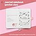 HUSAN Journal Notebook Pocket Size - for Women Men, Leather Hardcover Thick Paper, Lined Grid Blank Page 128 Pages, 3.5