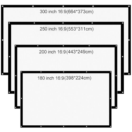 Pantalla para proyector portátil 200 pulgadas 16:9 HD miniatura 3