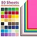 80 Sheets Colored Cardstock - 40 Colors 12x12in Square Card stock Scrapbook Paper 180gsm/65lb Assorted Colors Construction Paper for Diy Project Scrapbooking Supplies PAP18MX1