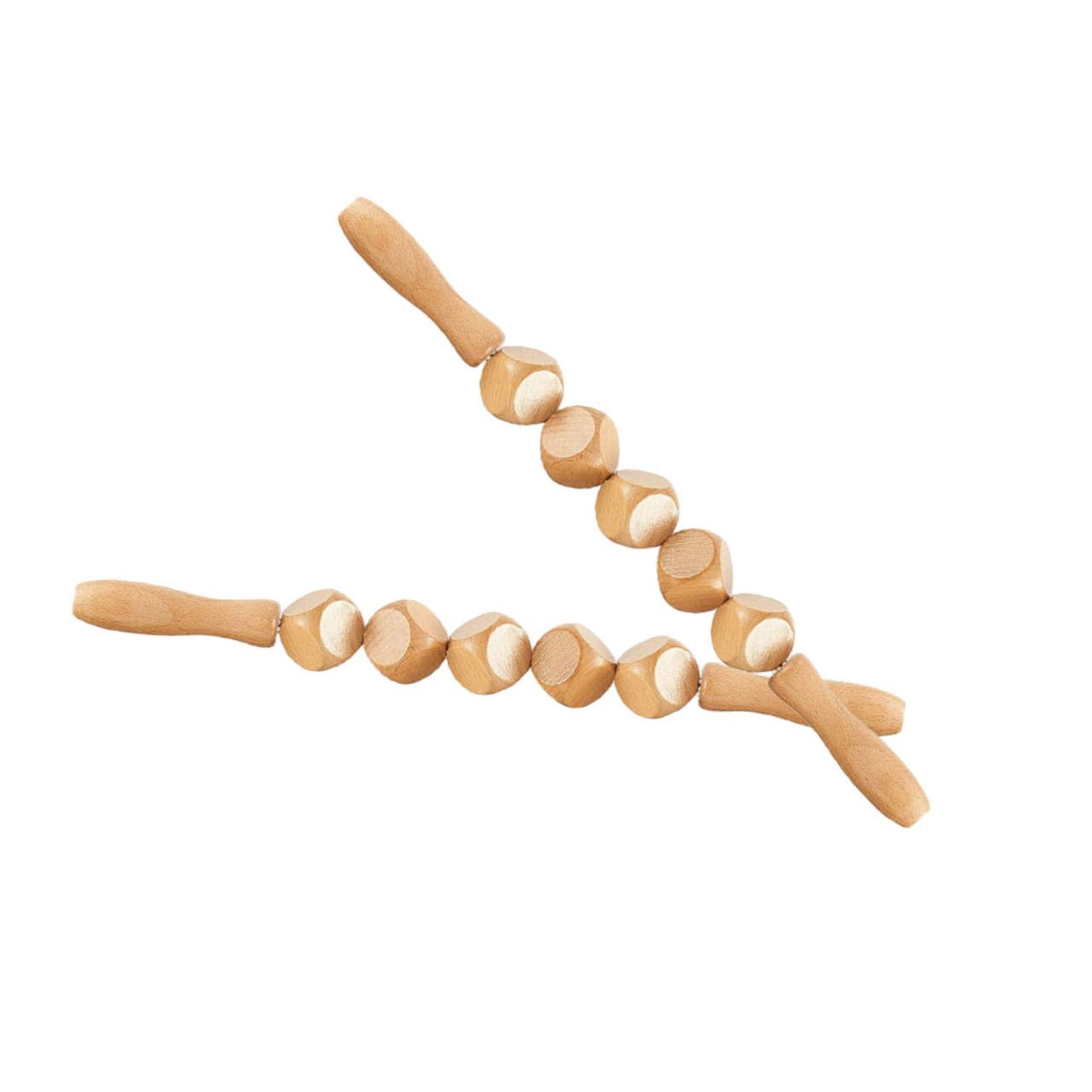 Rodillo Trasero de Madera para Masaje 2 Piezas Uso Doméstico | Masajeadores Abdominales, Herramienta de Masaje Corporal, Pack para Aficionados al Fitness y Personas Mayores