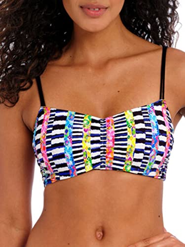 Freya Electro Rave Bralette Bikini Top Multicolor Azul 32F, multicolor, 70G