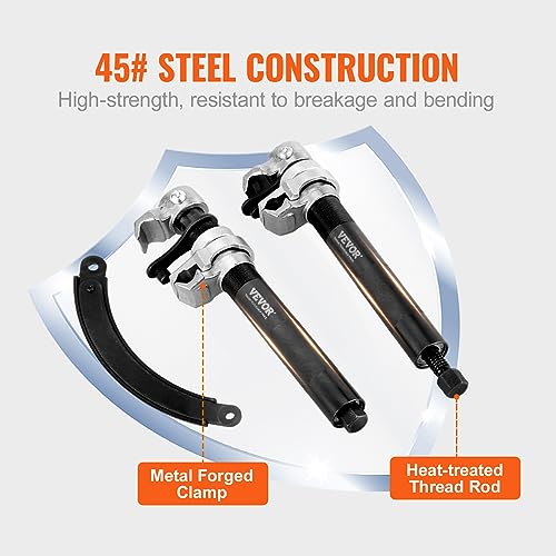 VEVOR Federspanner Satz 280 mm Max. Kompressionshub Universal Federbein Werkzeug 1200kg Tragfähigkeit federbeinspanner 220–310mm KFZ Auto Profi Feder Spanner Stoßdämpfer Werkzeug